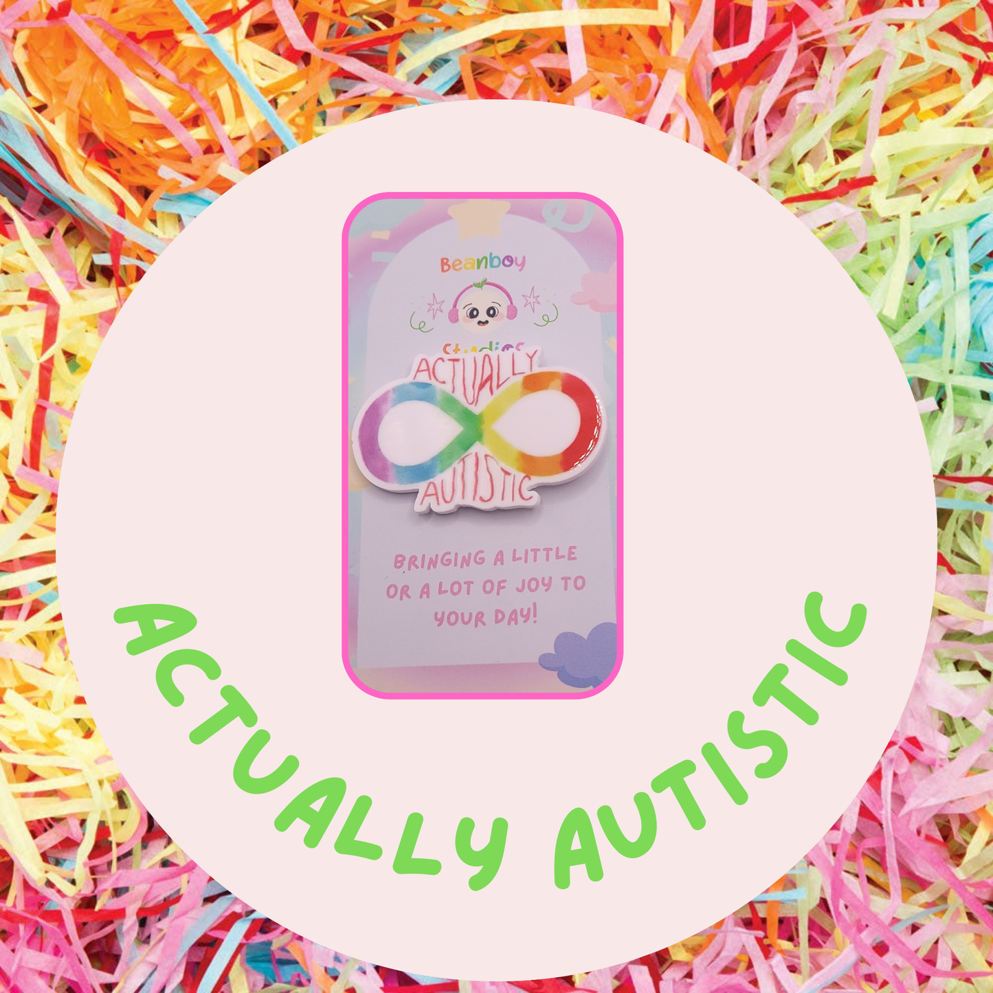 Actually Autistic Pin Badge