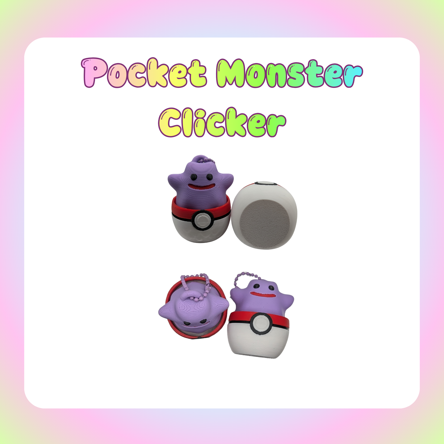 Pocket Monster Clicker Keychain