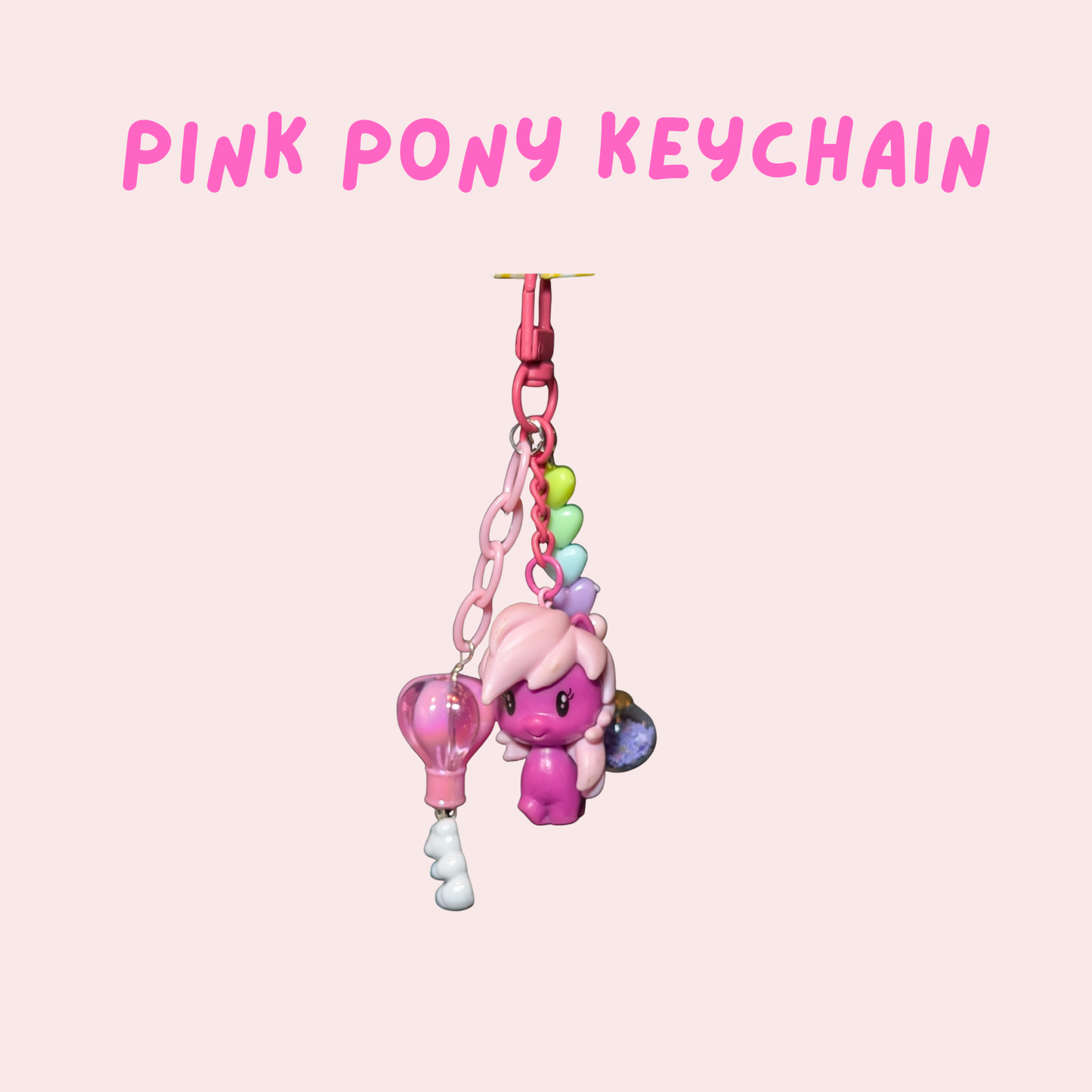 Pink Pony keychain