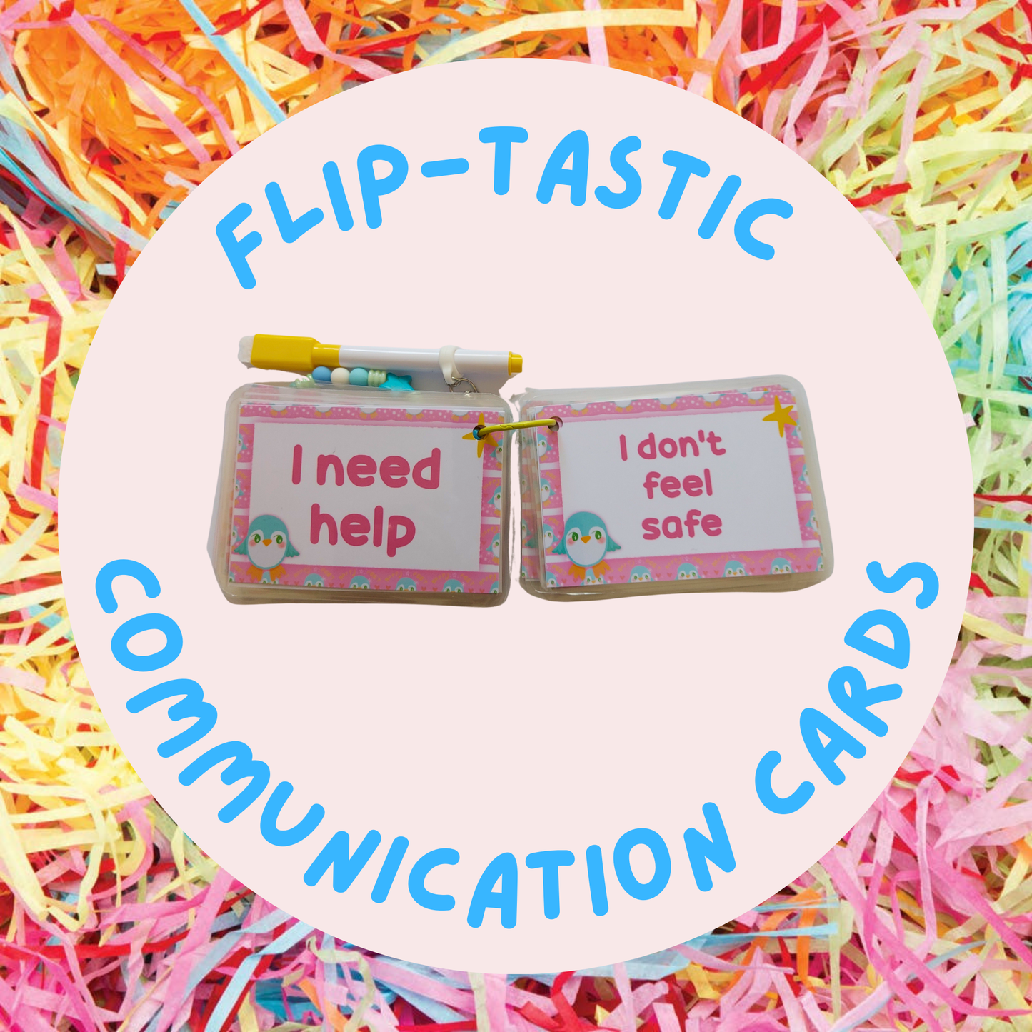 Flip Tastic Penguin Communication Cards