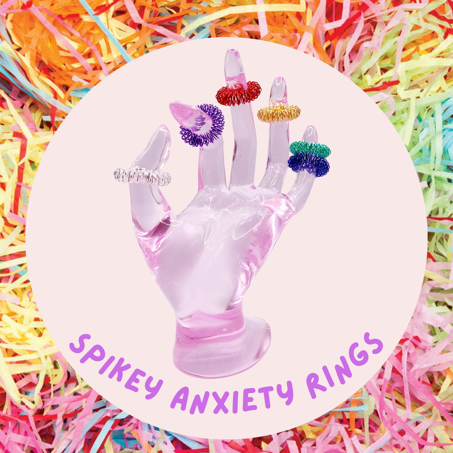 Spiky Sensory Acupressure Anxiety Rings