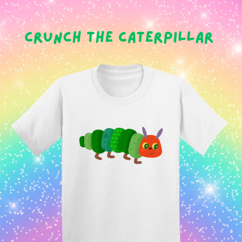 Crunch the caterpillar - Sensory Friendly Inclusive T- Shirt