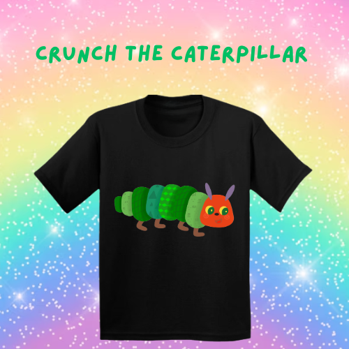 Crunch the caterpillar - Sensory Friendly Inclusive T- Shirt