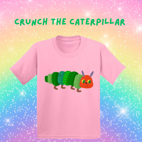Crunch the caterpillar - Sensory Friendly Inclusive T- Shirt