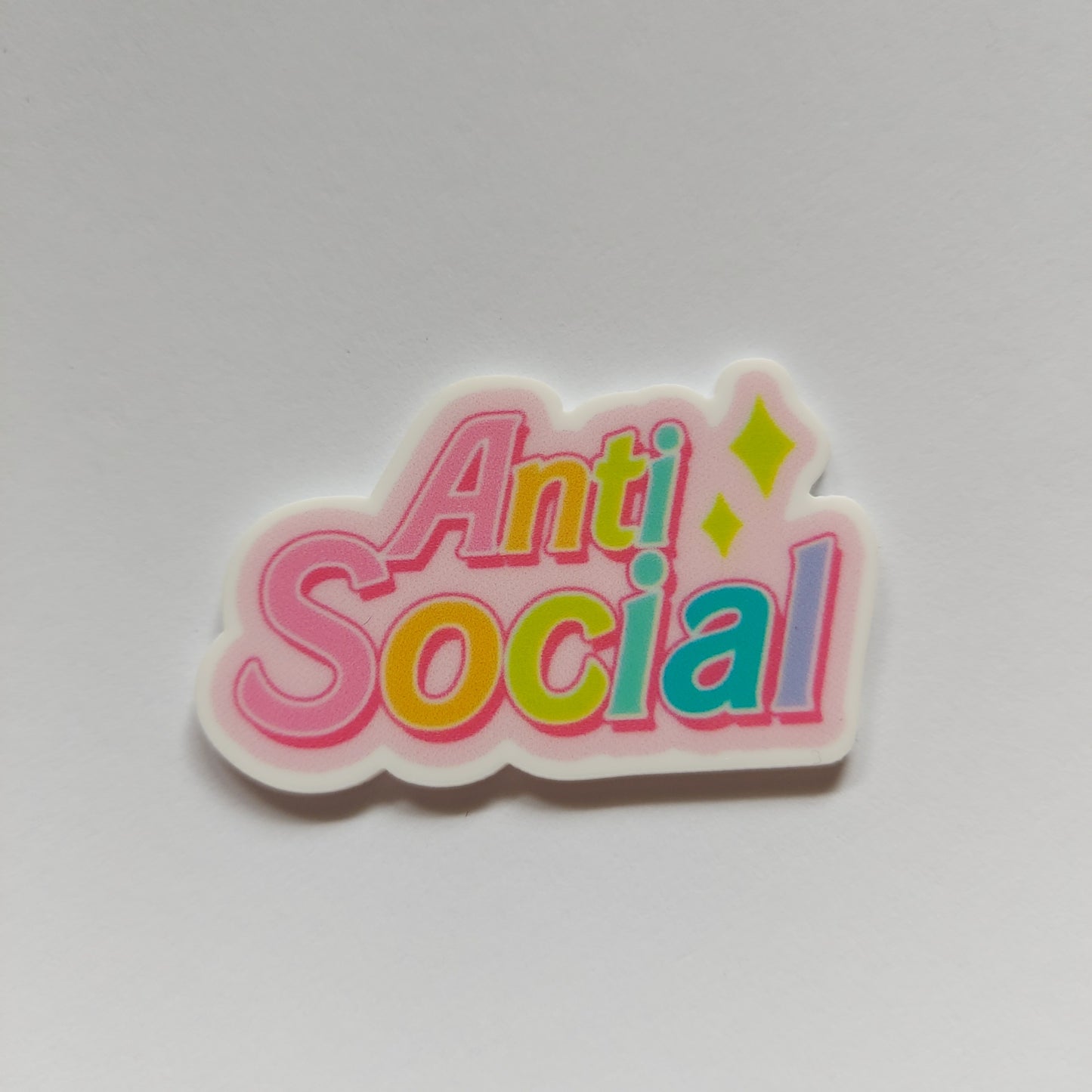 Anti social pin badge!