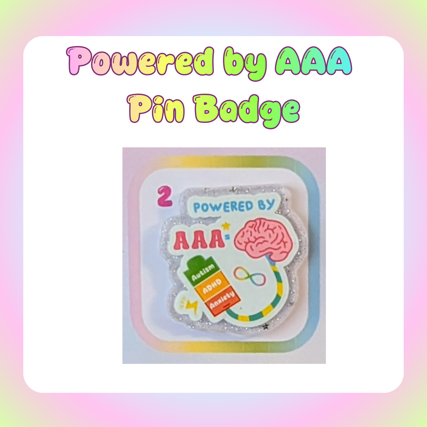 Powered by AAA Pin Badge