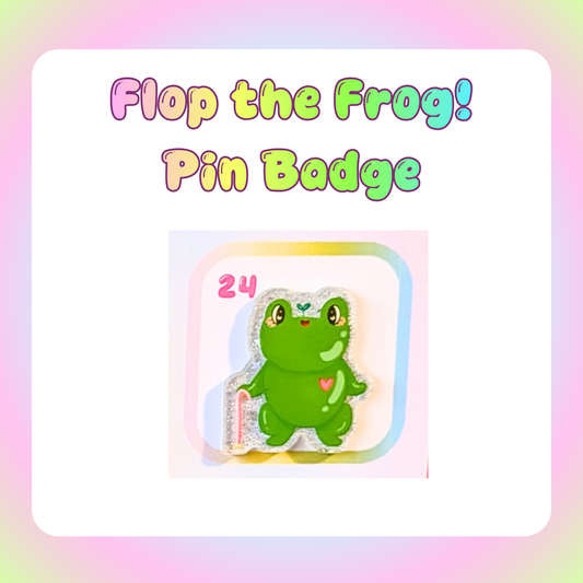Flop the Frog! Pin Badge