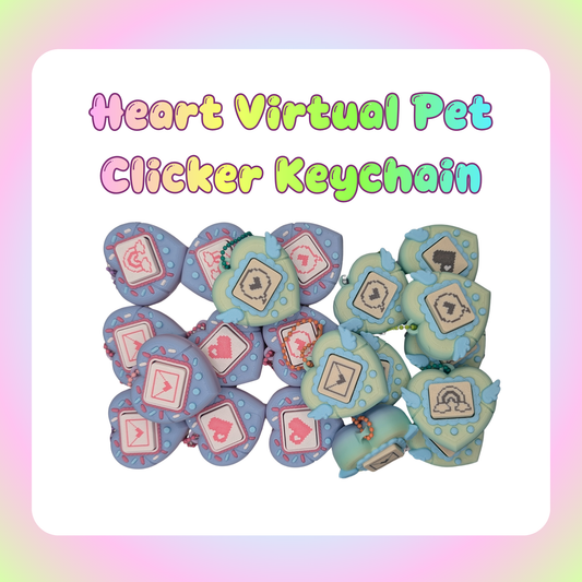 Heart Virtual Pet Clicker Keychain
