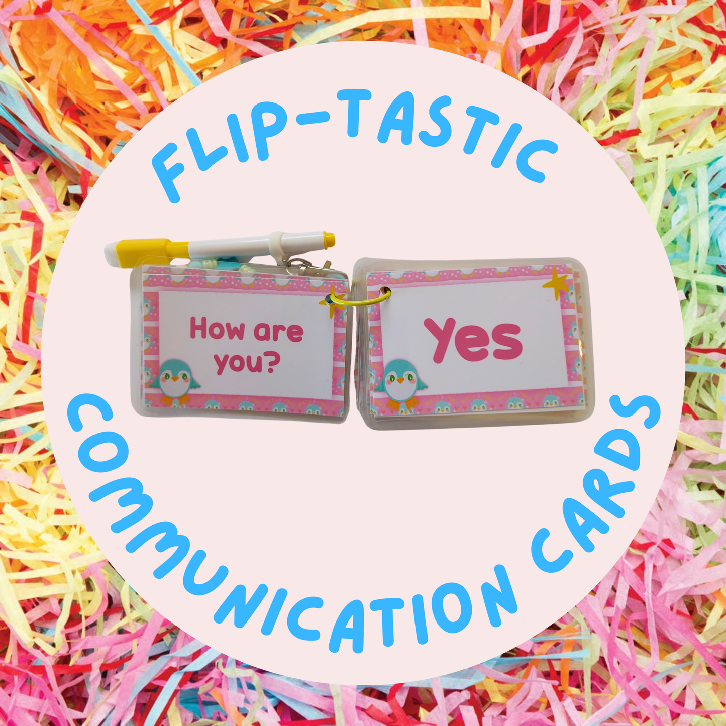 Flip Tastic Penguin Communication Cards