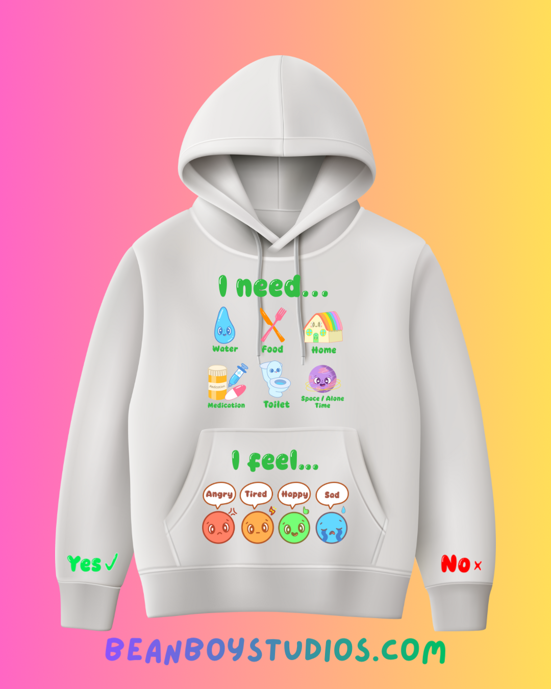PREORDER: Sensory Friendly Tagless Communication Hoodie!