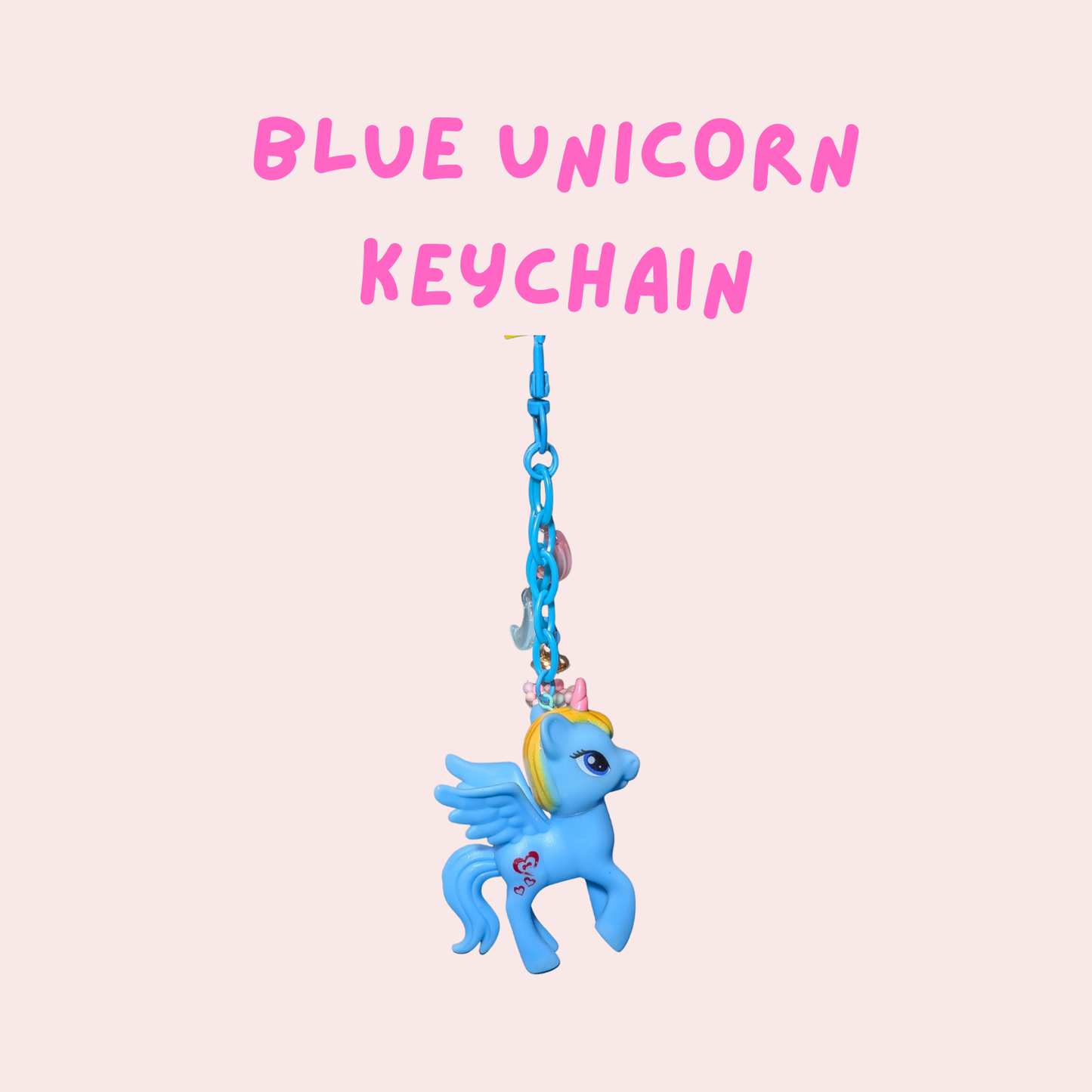 Blue Unicorn keychain