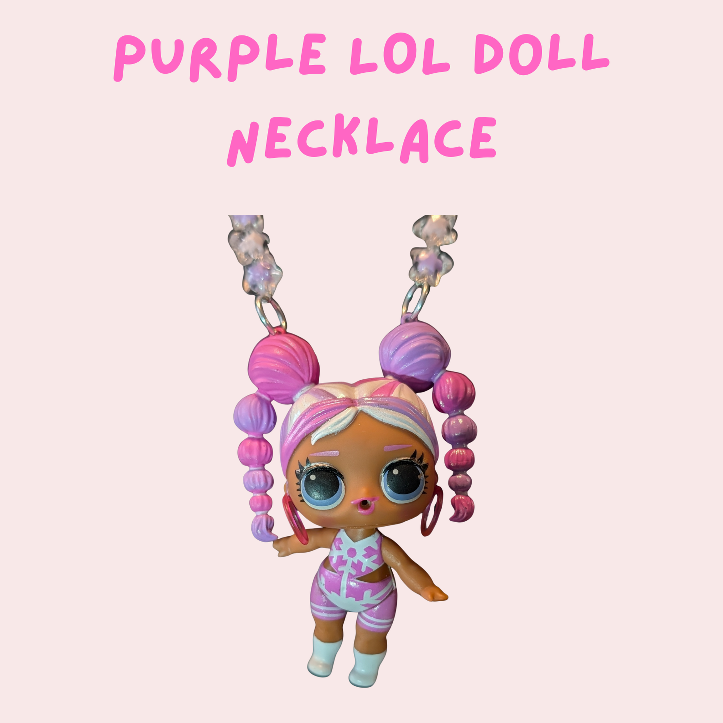 Purple LOL Doll necklace