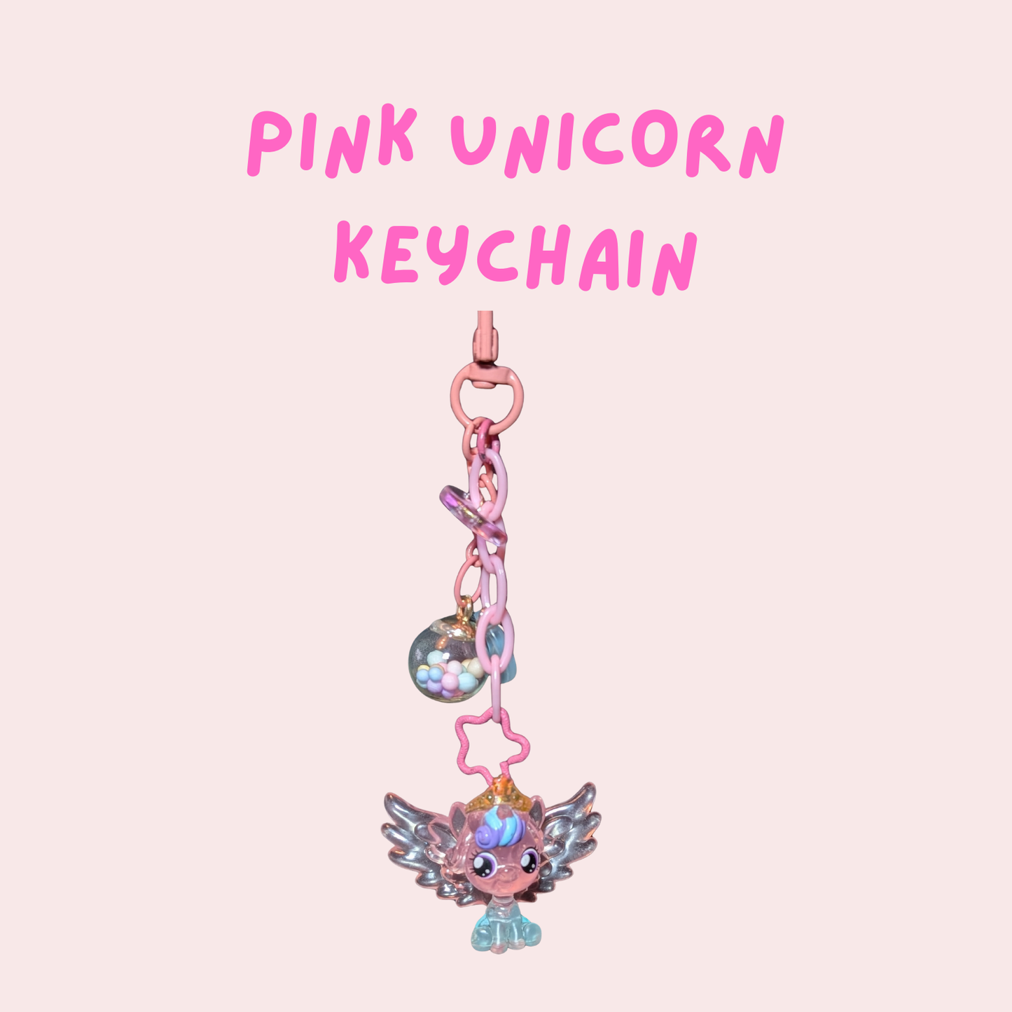 Pink Unicorn keychain