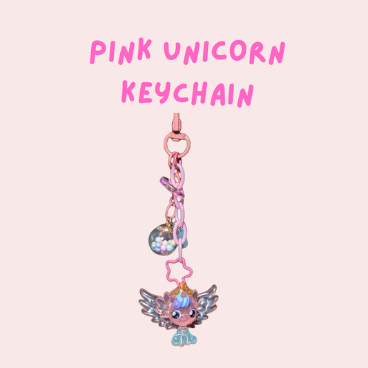 Pink Unicorn keychain
