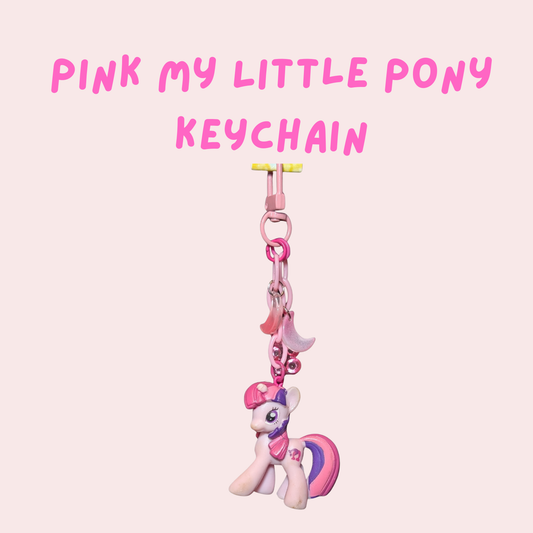 Pink My Little Pony keychain