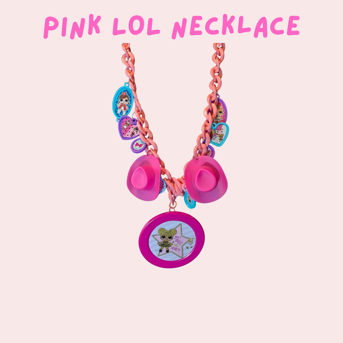 Pink LOL necklace
