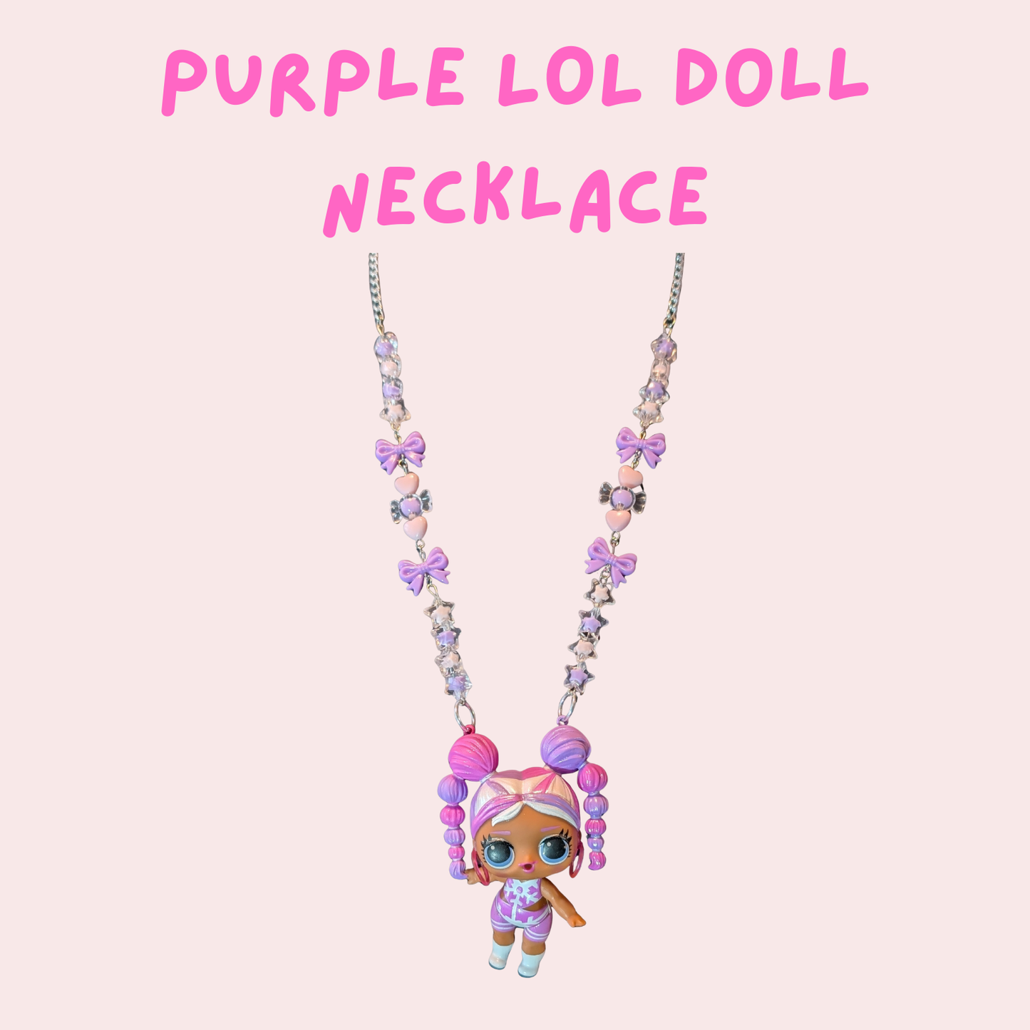 Purple LOL Doll necklace
