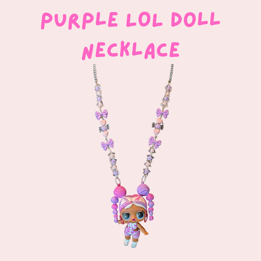 Purple LOL Doll necklace