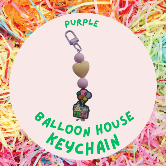 Balloon House Silicone Keyring