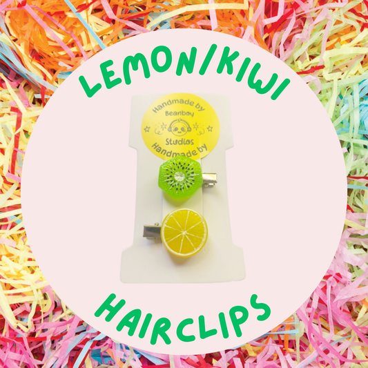Lemon-Kiwi Hairclips