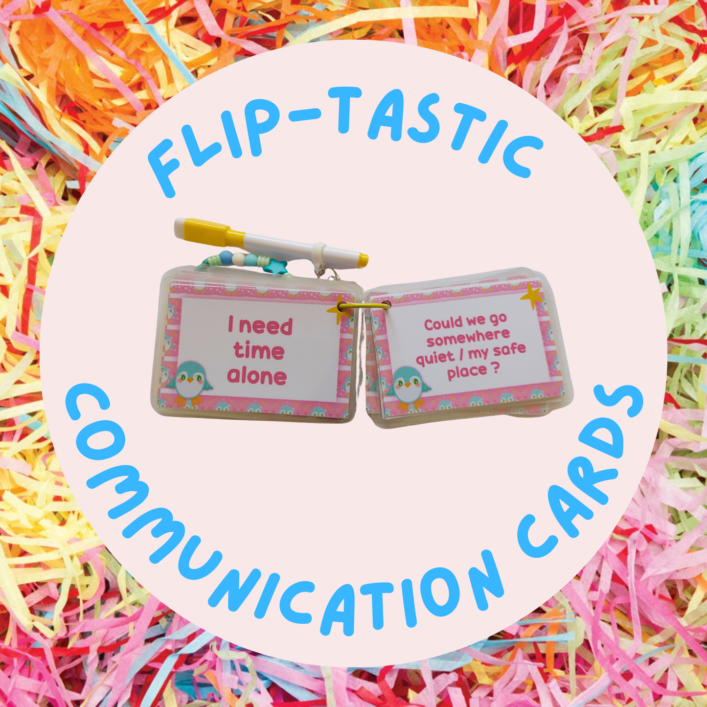 Flip Tastic Penguin Communication Cards