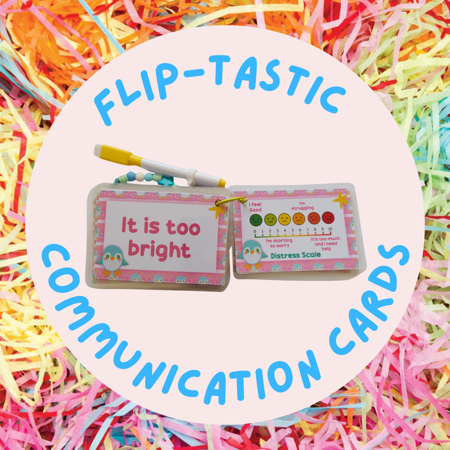 Flip Tastic Penguin Communication Cards