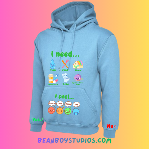 PREORDER: Sensory Friendly Tagless Communication Hoodie!