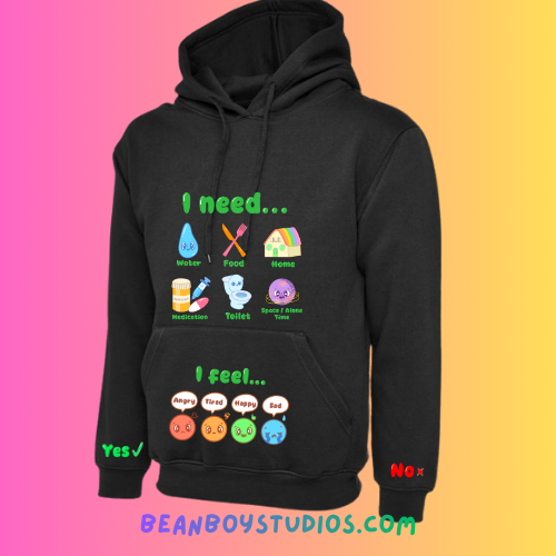 PREORDER: Sensory Friendly Tagless Communication Hoodie!