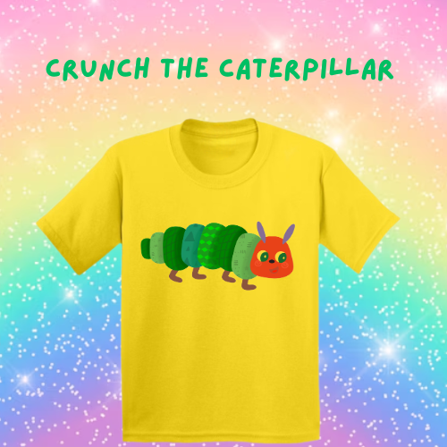 Crunch the caterpillar - Sensory Friendly Inclusive T- Shirt
