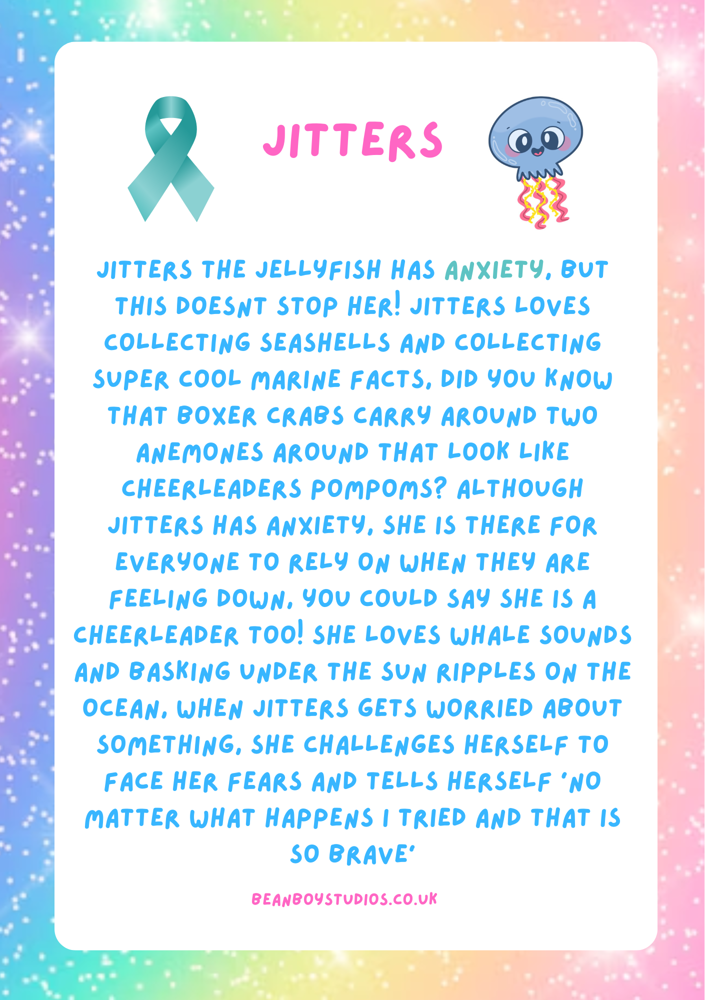 Jitters the jellyfish pin badge!
