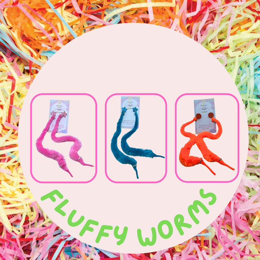Fluffy Worms Earrings