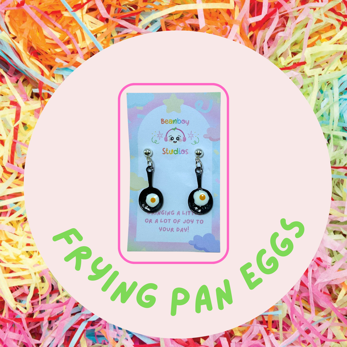 Frying Pan Eggs Earrings