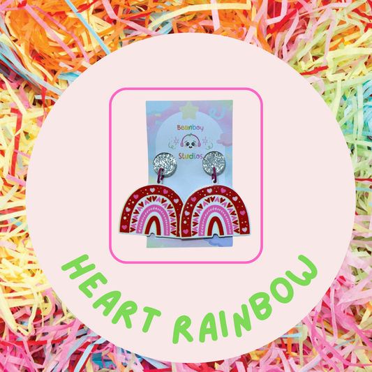 Heart Rainbow Earrings