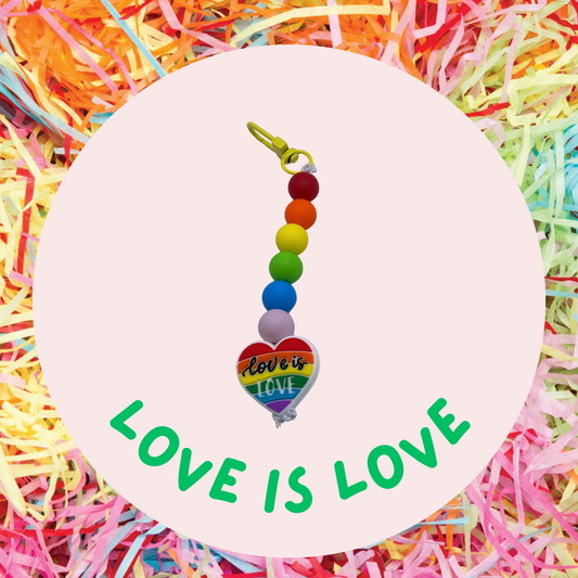 Love is love silicone key chain