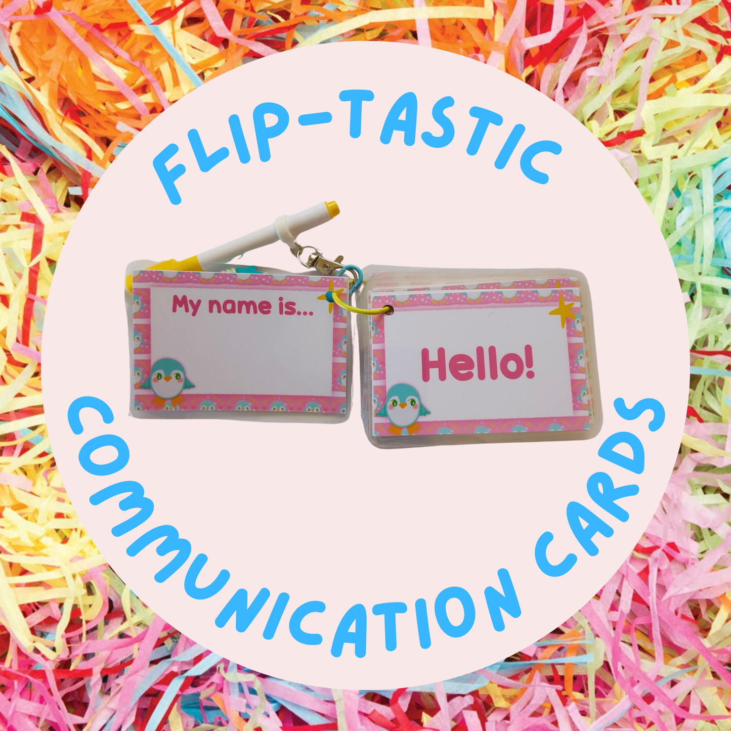 Flip Tastic Penguin Communication Cards