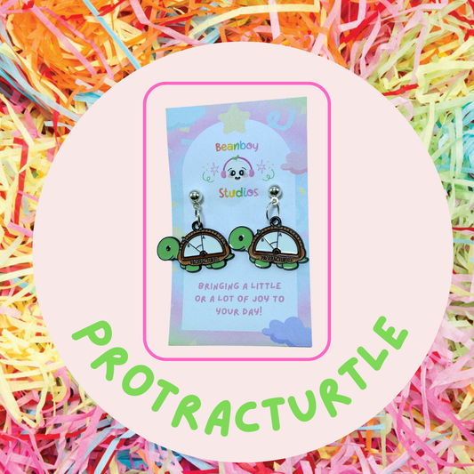 Protracturtle Earrings (turtle)