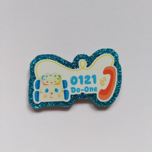 0121 do one glitter pin badge!