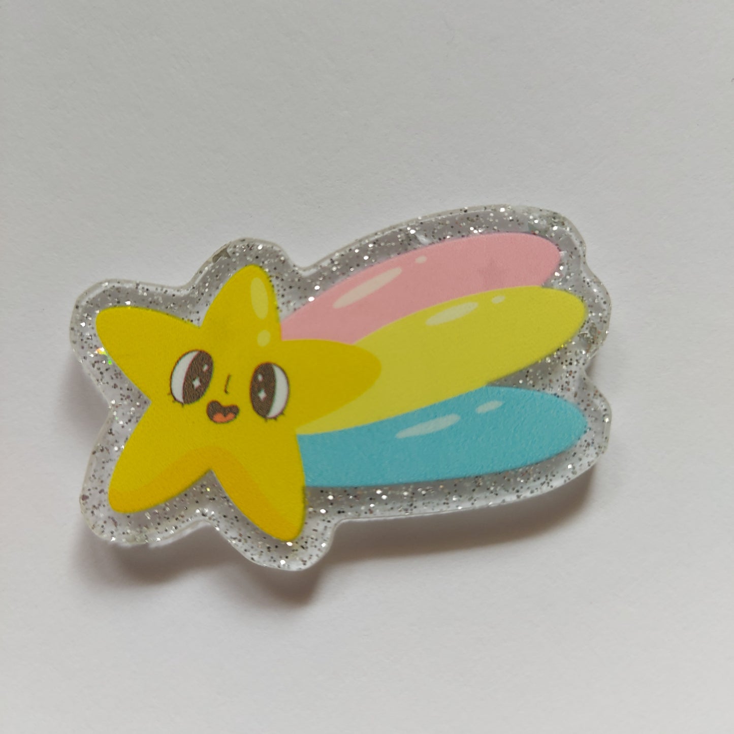 Sparkles the star pansexual pride pin badge!
