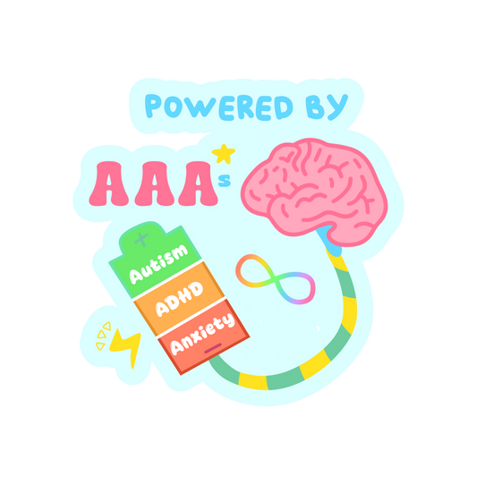 AAA Autism ADHD Anxiety Sticker! ~ Neurodivergent Humor