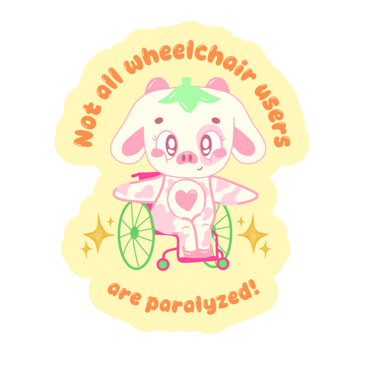 Wobbles the Strawberry Cow Sticker! ~ POTS