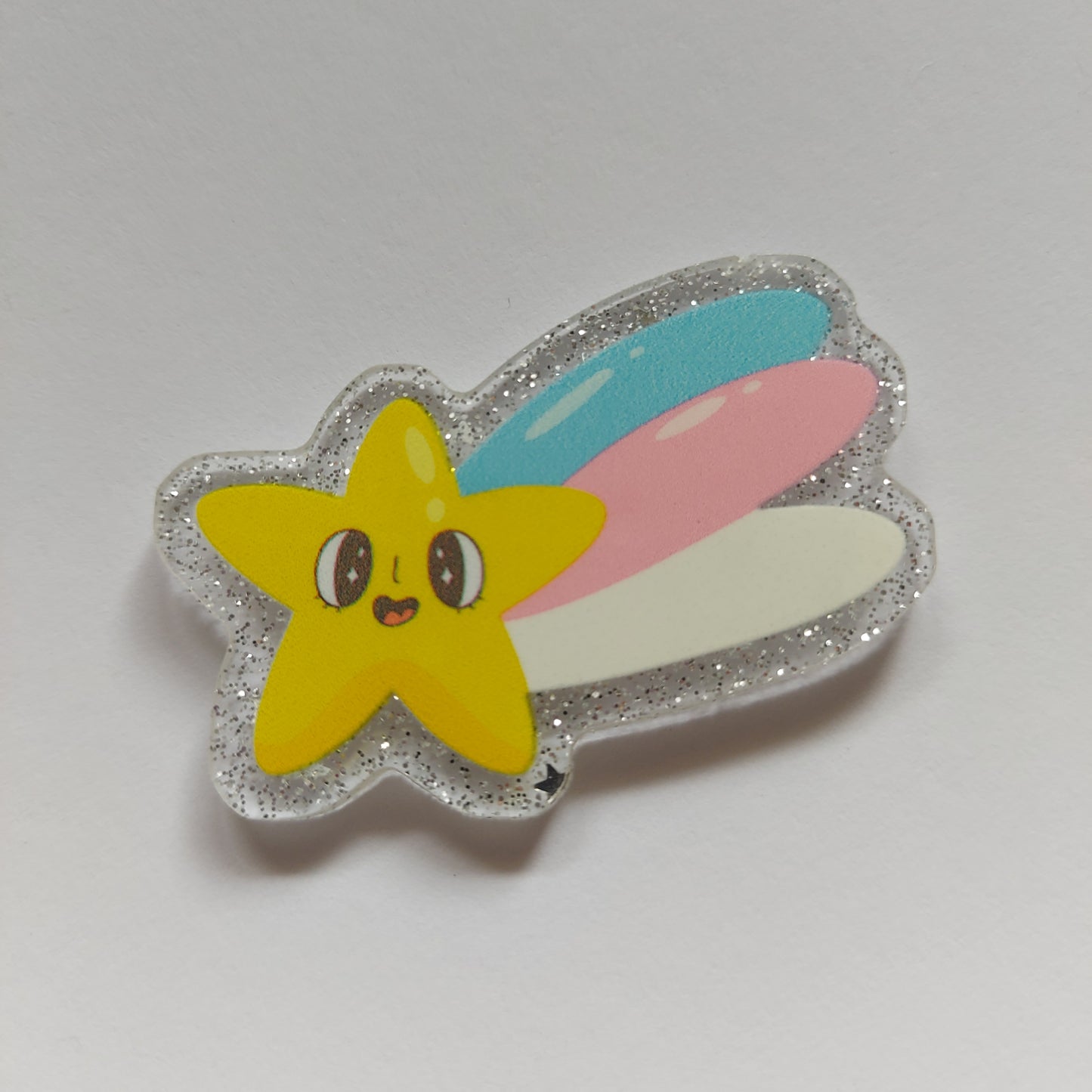 Sparkles the star transgender pride pin badge!